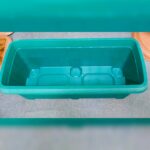 RECTANGLE PLASTIC POT .70 CM WITH BOTTOM TRAY